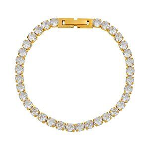 18K Gold-Plated stainless-steel Tennis Bracelet
